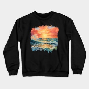 Watercolor Sunset Crewneck Sweatshirt